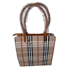 NEW! Loulu Limited Edition Berry Collection Plaid Handbag With Long Strap